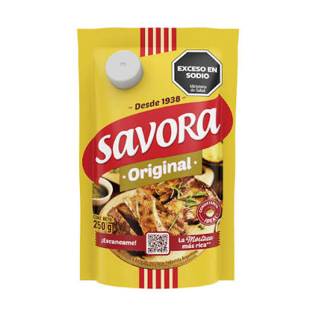 SAVORA 250gr sachet DOY PACK  MOSTAZA